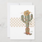 サンタカウボーイ レトロクリスマス バースデーパーティー 招待状 (裏面)