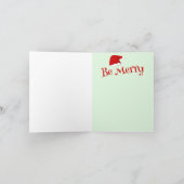 サンタカクテルホホホホーおもしろいクリスマス応援 カード (内部)