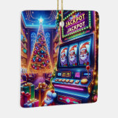 サンタカジノスロットマシンのクリスマス セラミックオーナメント (右)