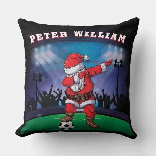 サンタカスタマイズクリスマス・サッカー クッション (正面)