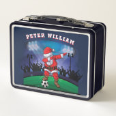 サンタカスタマイズクリスマス・サッカー メタルランチボックス (裏面)