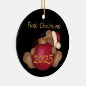 サンタカスタマイズベア第1クリスマスオーナメント セラミックオーナメント (右)