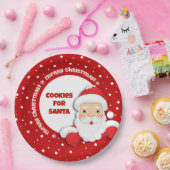 サンタカスタムクリスマス用Cookie ペーパープレート (パーティー)