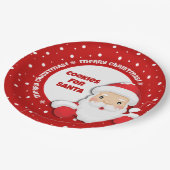 サンタカスタムクリスマス用Cookie ペーパープレート (アングル)