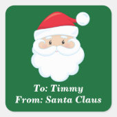 サンタカスタムクロースからかわいいクリスマスギフト スクエアシール (正面)