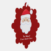 サンタカスタムクロースからかわいい赤いクリスマスプレゼント オーナメントカード (右)