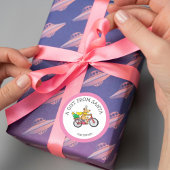 サンタカスタムステッカーからの贈り物子供へ ラウンドシール