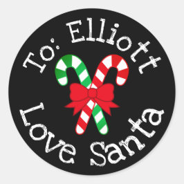 サンタカスタムステッカーラベルからのクリスマスプレゼント ラウンドシール