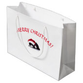 サンタカスタムハットの抱き枕動物 ラージペーパーバッグ (裏面アングル)