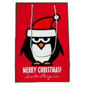 サンタカスタムペンギンとの抱き枕メリークリスマス ミディアムペーパーバッグ (裏面)