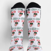 サンタカスタム小妖精や小人クリスマスニースリスト承認済み ソックス (上部)