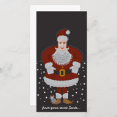 サンタカスタムDIYポップ・アートの-up シーズンカード (正面/裏面)