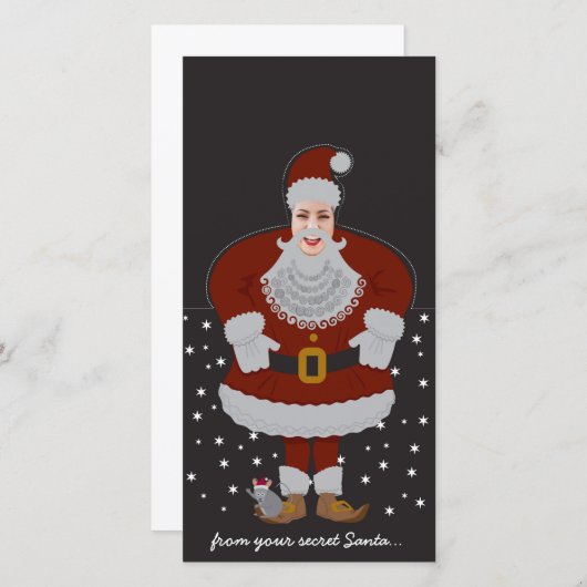 サンタカスタムDIYポップ・アートの-up シーズンカード (正面/裏面)