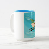 サンタカタリナアイランドカリフォルニアUSA ツートーンマグカップ (正面左)