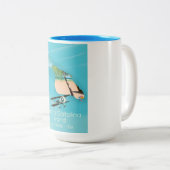 サンタカタリナアイランドカリフォルニアUSA ツートーンマグカップ (正面右)