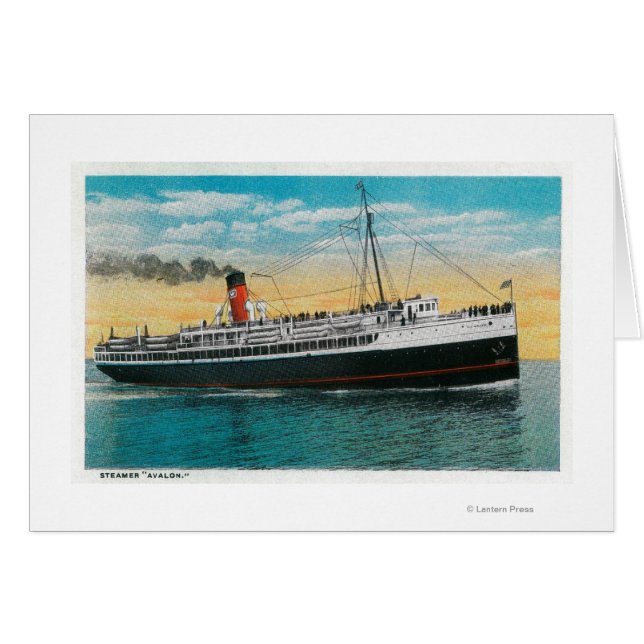 サンタカタリナ島で行われる汽船「アヴァロン」 (正面横)