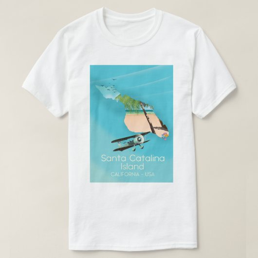 サンタカタリナ島 カリフォルニア アメリカ Tシャツ (デザイン正面)