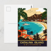 サンタカタリナ ビーチ カリフォルニア州 旅行 ポストカード (正面/裏面)