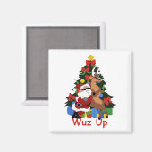 サンタカッコいいとトナカイ磁石 マグネット (正面/裏面)