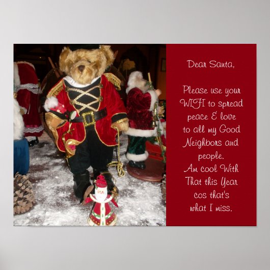 サンタカッコいいーポスターと一緒だ ポスター (正面)
