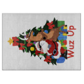 サンタカッコいい・トナカイ板 カッティングボード (正面)