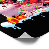 サンタカニライディングアクソロトルトナディアクリスマスシーA ポスター (角)