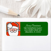 サンタカパーソナライズされたートゥーン差出人住所ラベル ラベル (インサイチュ)