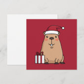 サンタカピバラのホリデー・ファン シーズンカード (正面/裏面)