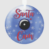 サンタカムクリスマスオーナメント/サンタカメラブルー オーナメント (裏面)