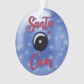 サンタカムクリスマスオーナメント/サンタカメラブルー オーナメント (正面)