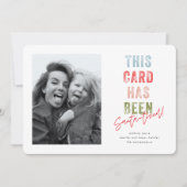 サンタカラフルー式モダンタイポグラフィおもしろい写真 シーズンカード (正面)