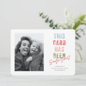 サンタカラフルー式モダンタイポグラフィおもしろい写真 シーズンカード (スタンド正面)