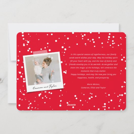 サンタカラフルー式モダンタイポグラフィおもしろい写真 シーズンカード (裏面)