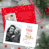 サンタカラフルー式モダンタイポグラフィおもしろい写真 シーズンカード