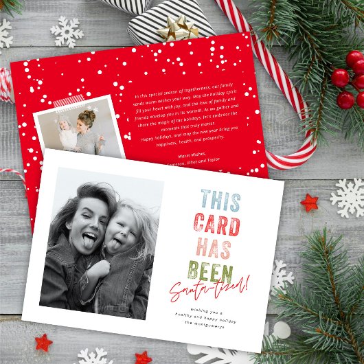 サンタカラフルー式モダンタイポグラフィおもしろい写真 シーズンカード