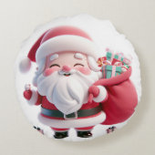 サンタカルス枕デザイン ラウンドクッション (裏面)