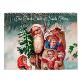 サンタカレンダーの暗いヴィンテージ カレンダー (カバー)