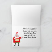 サンタカロラー付き「5年の古い」クリスマスカード カード (内部)