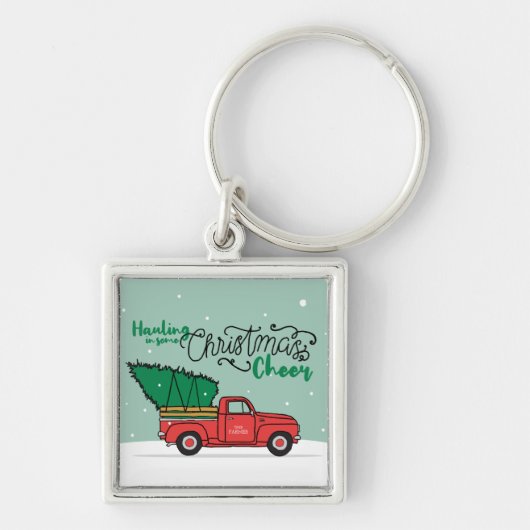 サンタカントリークリスマスアート過度のカントリークリスマス キーホルダー (正面)
