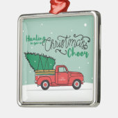 サンタカントリークリスマスアート過度のカントリークリスマス メタルオーナメント (左)