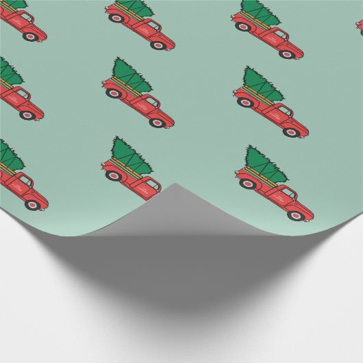 サンタカントリークリスマスアート過度のカントリークリスマス ラッピングペーパー (角)