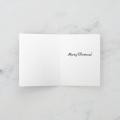 サンタカートゥーのクリスマスに向けたおもしろい犬の手紙 シーズンカード (内部)