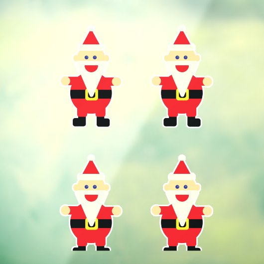 サンタカートゥーンおもしろいかわいいクリスマスホリデー ウィンドウサイン (シート3)