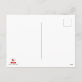 サンタカートゥーンキュートピーキングキャラクター©ブルーダークアート シーズンポストカード (裏面)