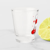 サンタカートゥーンキュートピーキングキャラクター© BluedarkArt ショットグラス (左)