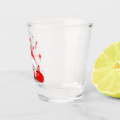 サンタカートゥーンキュートピーキングキャラクター© BluedarkArt ショットグラス (右)