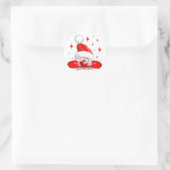 サンタカートゥーンキュートピーキングキャラクター© BluedarkArt ラウンドシール (バッグ)