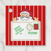 サンタカートゥー特産パーソナライズされた フェイバータグ (正面)