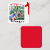 サンタカード付きミニクリスマスフォト ノートカード (正面/裏面)