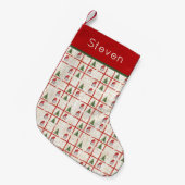 サンタガーデン＆ツリー - 三目並べ クリスマス スモールクリスマスストッキング (正面 (吊り時))